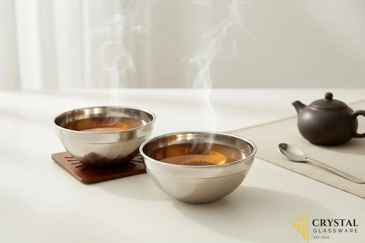 Double Layer Tea Bowl Set (6-Piece)